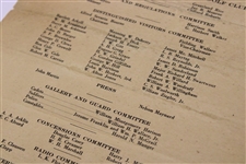1937 Augusta National Inv. Tournament Sunday Final Rd Program/Pairing Guide