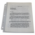 Bobby Jones Signed Three Page Typed Letter To Sports Illustrateds Sidney L. James - 1960 JSA ALOA