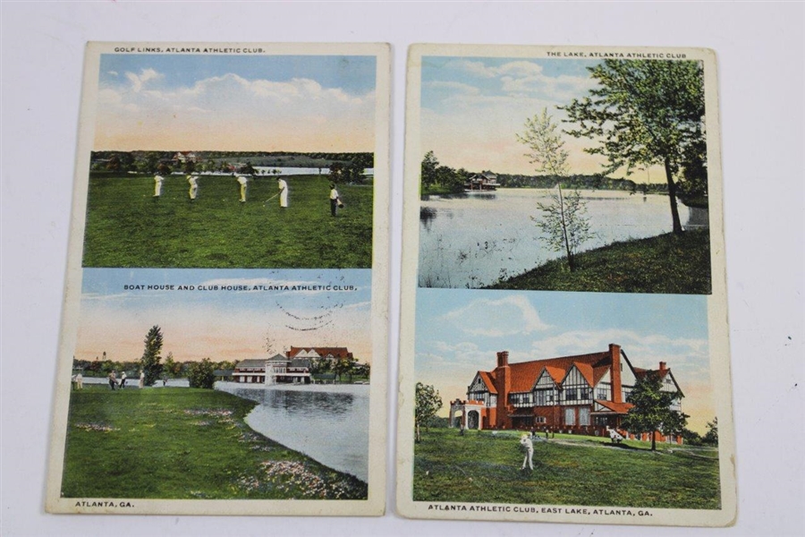 Ten (10) Vintage Bobby Jones Golf Club & Augusta National Clubhouse Postcards