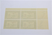 Bobby Jones Signed 'Give Me Liberty' 4 Stamp Sheet JSA ALOA