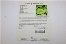 Tiger Woods Signed Undated Masters Embroidered Flag JSA Full #Bb42976
