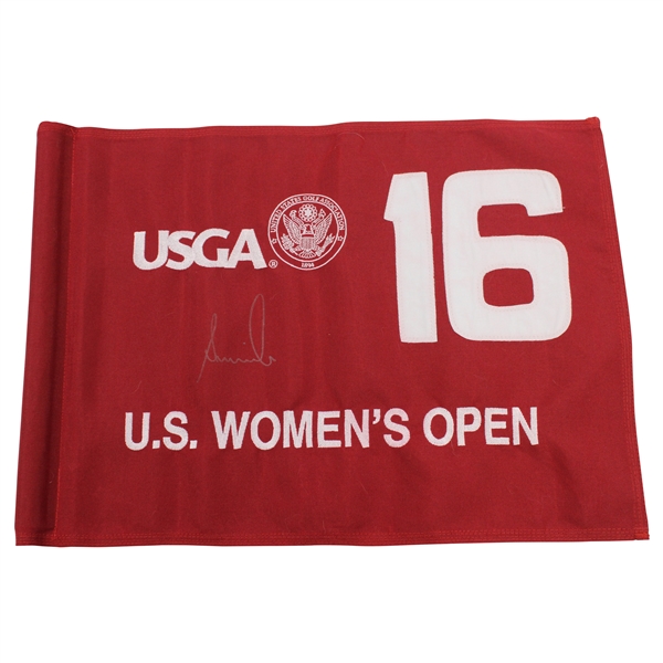 Annika Sorenstam Signed (2012) Women's US Open 16Th Hole Course Flag JSA ALOA