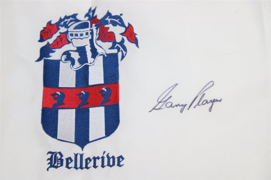 Gary Player Signed Bellerive Embroidered Course Flag JSA ALOA