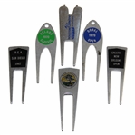 Charles Coodys Six (6) Tournament Divot Tools Including Crosby Pro-Am