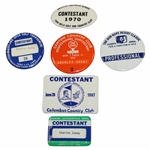 Charles Coodys Six (6) Tournament Contestant Badges Inc. Crosby Pro-Am
