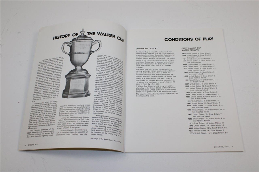1981 The Walker Cup at Cypress Point Club official Program