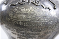 1898 Locustwood Golf Club Derby Silver Co. Quadruple Plated Trophy Won By Tefft