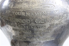 1898 Locustwood Golf Club Derby Silver Co. Quadruple Plated Trophy Won By Tefft
