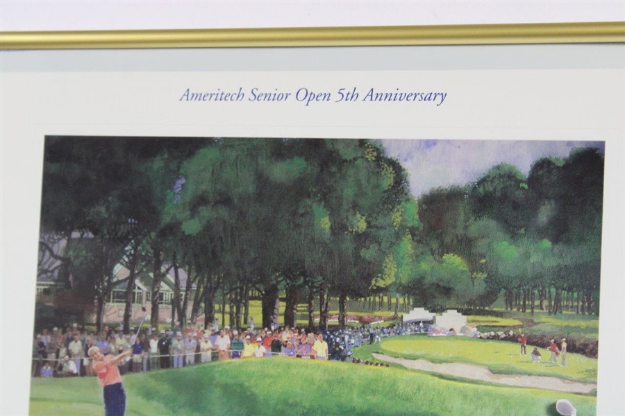 Ameritech Senior Open Ltd Ed 5Th Anniversary Artist Signed Poster - Framed