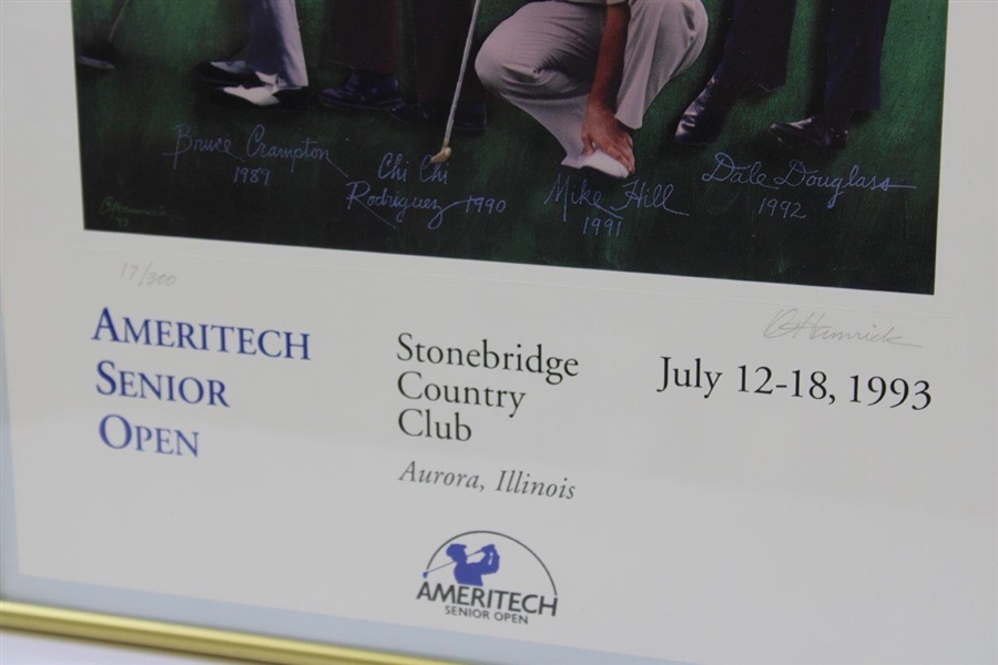 Ameritech Senior Open Ltd Ed 5Th Anniversary Artist Signed Poster - Framed