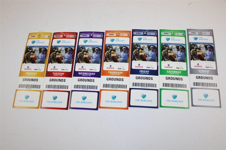 2007 The Barclays First Fedex Cup Championship Seven (7) Day Monday-Sunday Ticket Set