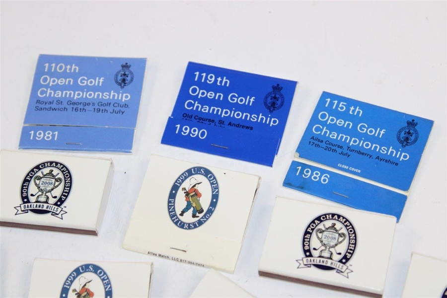 Asst. Twenty-One (21) Matchbooks From Major Championships