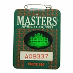 1991 Masters Tournament SERIES Badge #A09337