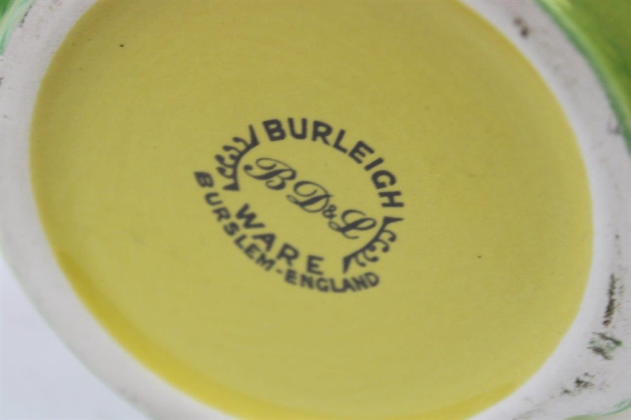 Vintage Burleigh Ware Yellow Golfer Themed Mug - Burslem, England