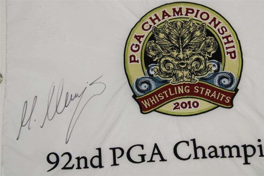 Martin Kaymer Signed 2010 PGA at Whistling Straits Embroidered Flag PSA/DNA #M64765
