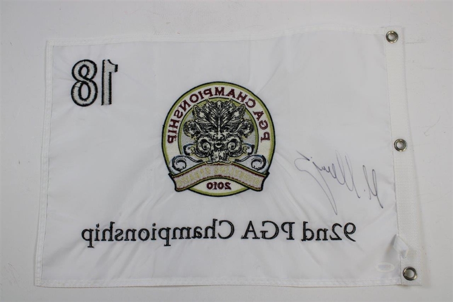Martin Kaymer Signed 2010 PGA at Whistling Straits Embroidered Flag PSA/DNA #M64765