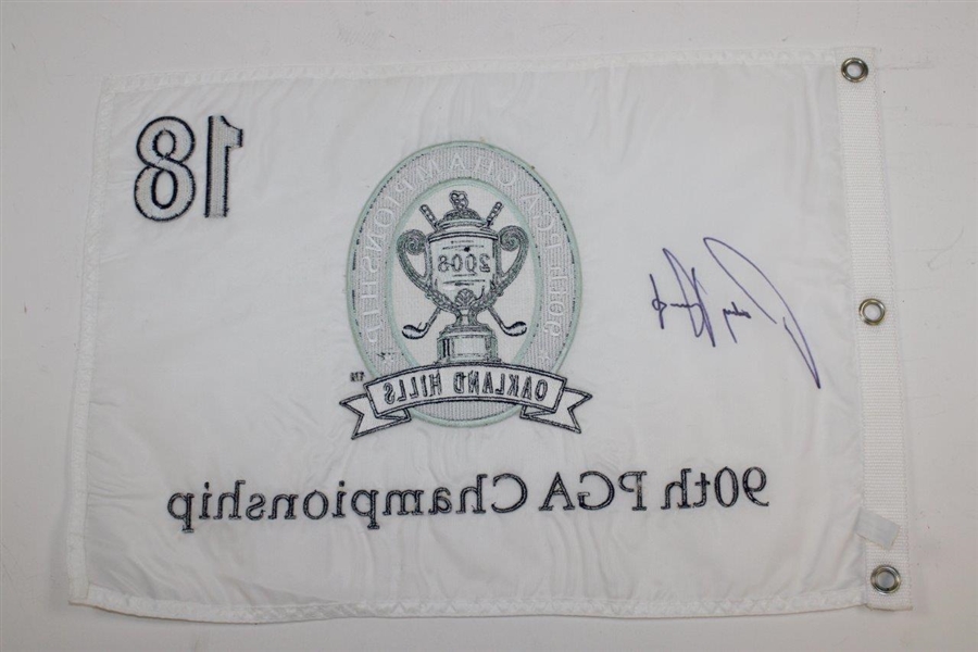 Padraig Harrington Signed 2008 PGA at Oakland Hills Embroidered Flag JSA ALOA