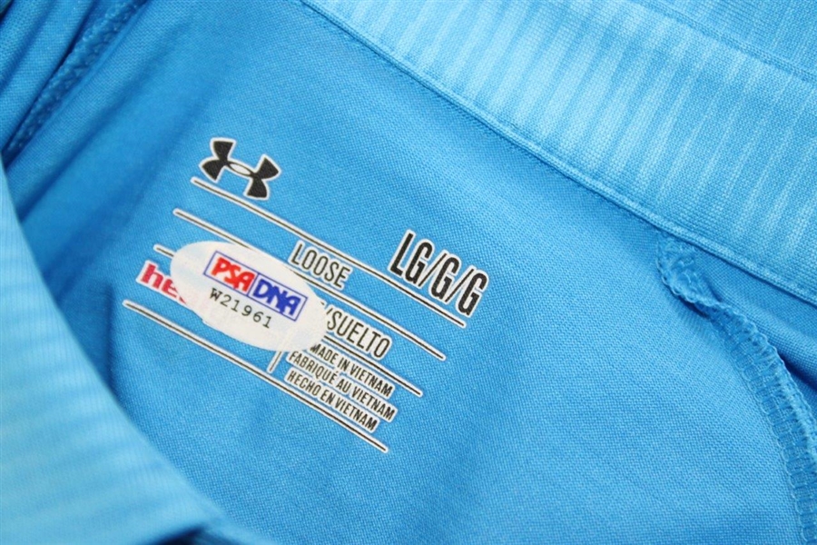 Jordan Spieth Signed Electric Blue Under Armour Large Golf Shirt - Unworn PSA/DNA #W21961