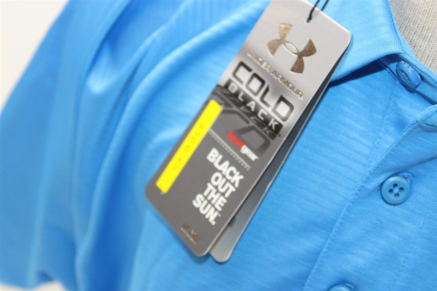 Jordan Spieth Signed Electric Blue Under Armour Large Golf Shirt - Unworn PSA/DNA #W21961