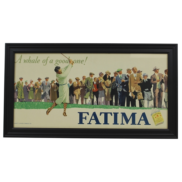 Vintage Fatima 'A Whale Of A Good One' Liggett & Myers Advertisement - Framed