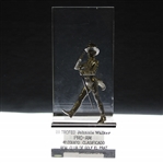 Gary Players 1982 Trofeo Johnnie Walker Barcelona Pro-Am Glass Display Statue