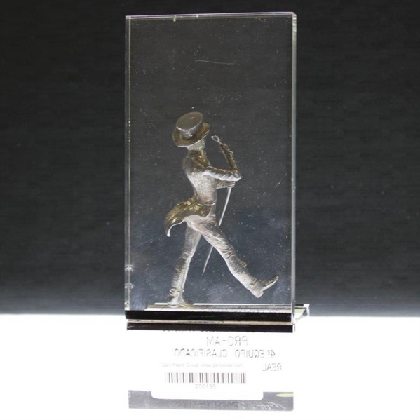 Gary Player's 1982 Trofeo Johnnie Walker Barcelona Pro-Am Glass Display Statue