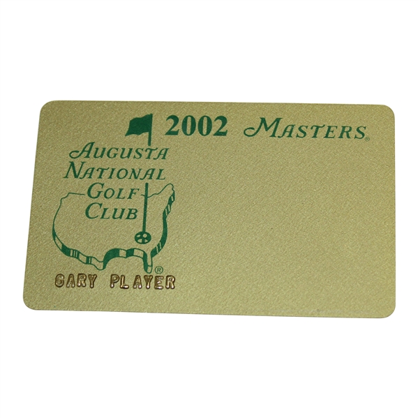 Gary Player's 2002 Augusta National Golf Club Personal Masters Tournament Credit Card
