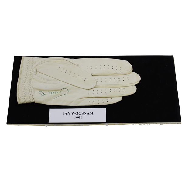Ian Woosnam Signed Golf Glove Display with 1991 Nameplate JSA ALOA