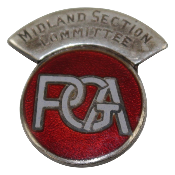 Circa 1936 Midland Section Committee British PGA Annual Tournament Committee Badge