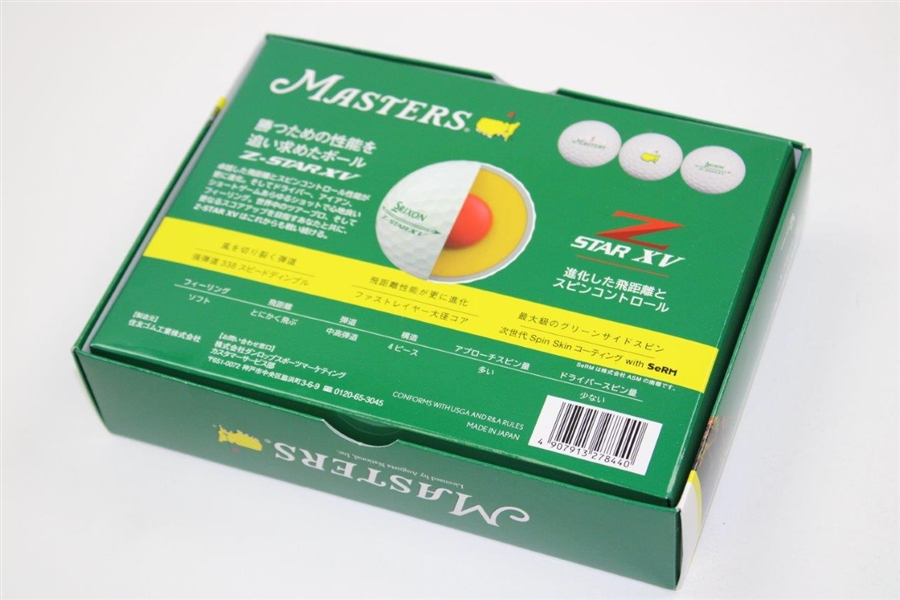 Masters Tournament Dozen Dunlop Srixon Z-Star XVSrixon Masters Logo Golf Balls - Japanese Version