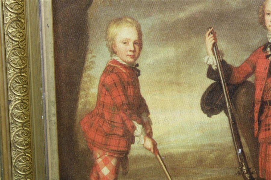 Sir James & Alexander MacDonald Children With Golf Club & Gun by William Mossman Reproduction