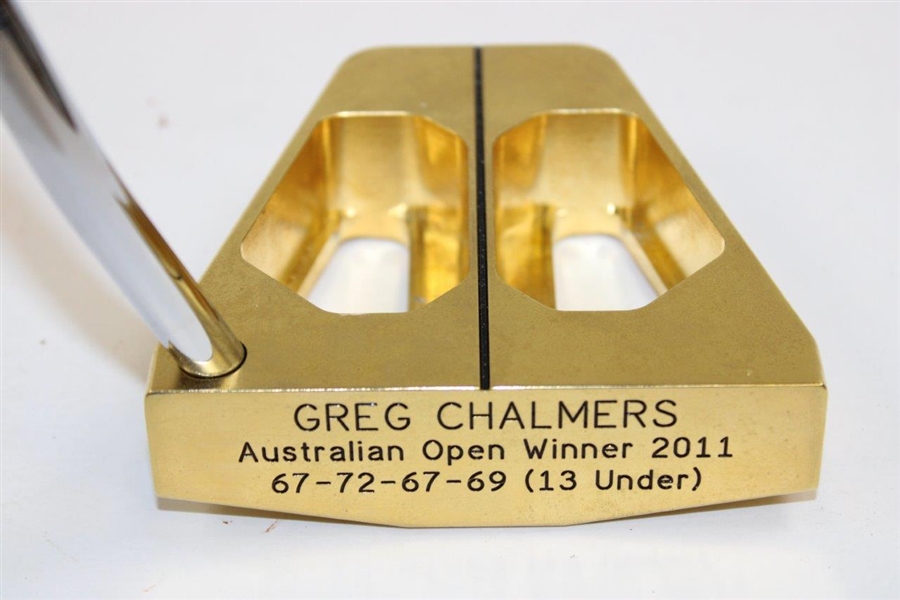 Greg Chalmers 2011 Australian PGA Winner Bobby Grace Gold Plated Left Handed Putter