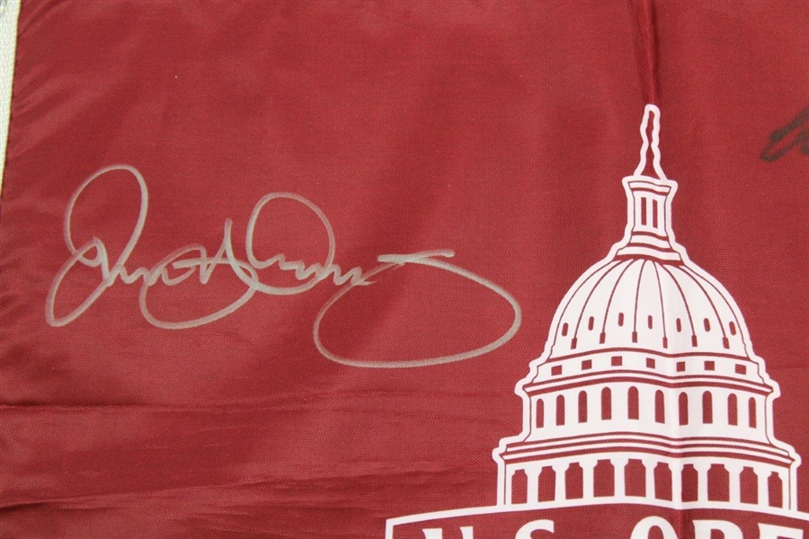 Rory McIlroy & Graeme McDowell Signed 2011 US Open at The Congressional Red Screen Flag JSA ALOA