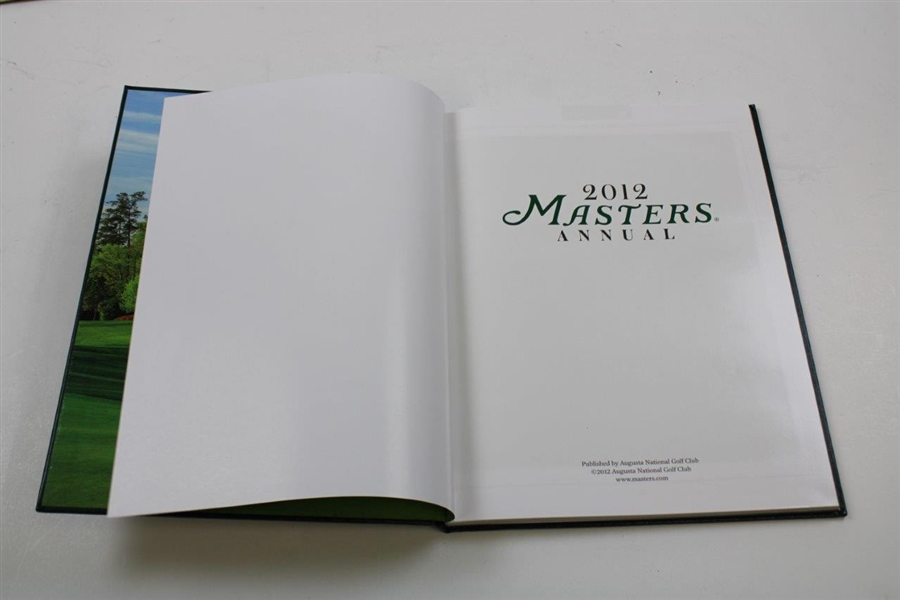 2012 Masters Tournament Annual Book - Bubb Watson Winner