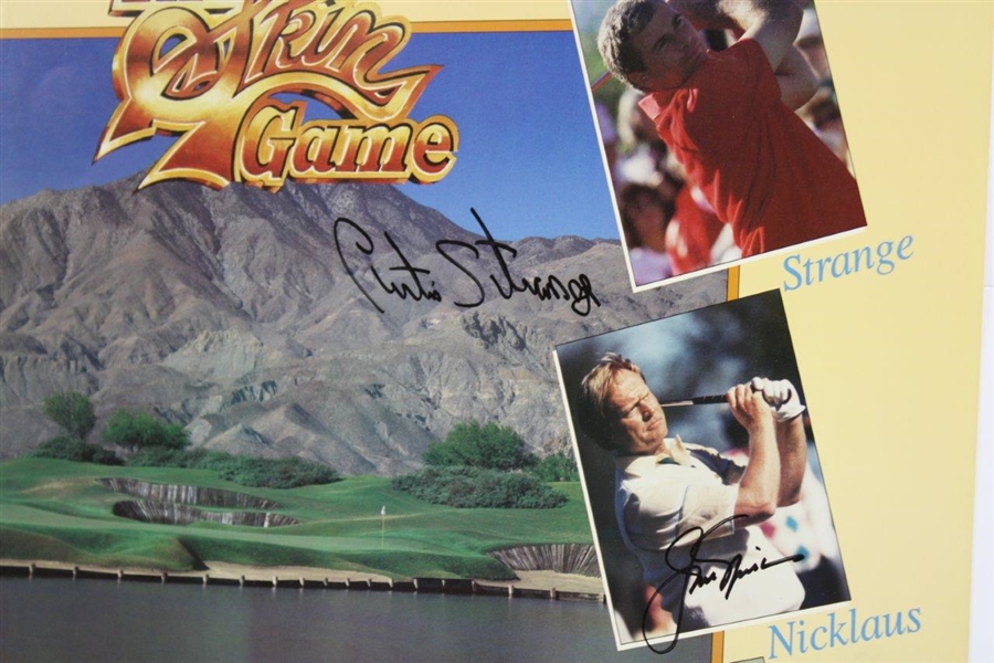 Jack Nicklaus, Curtis Strange, Nick Faldo & Greg Norman Signed 1990 Skins Poster JSA #B47372