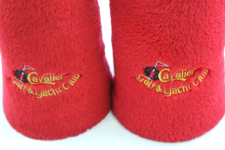 Pair of Red Cavalier Golf & Yacth Club Headcovers - 3 & X