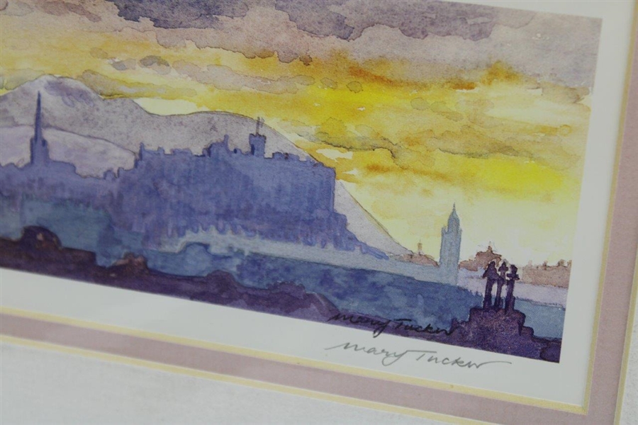 Edinburgh Sunrise Print by Artist Mary Tucker - Matted & Ready to Frame