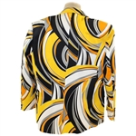 John Daly Signed Personal Hand-tailored LoudMouth Black, Yellow, & White Swirls Themed Sport Coat JSA ALOA