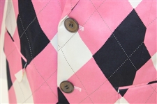 John Daly Signed Personal Hand-tailored LoudMouth Red, White, & Black Argyle Themed Sport Coat JSA ALOA