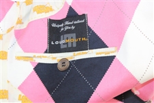 John Daly Signed Personal Hand-tailored LoudMouth Red, White, & Black Argyle Themed Sport Coat JSA ALOA