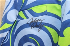 John Daly Signed Personal Hand-tailored LoudMouth Blue, Lt Blue, & Lt Green Swirls Themed Sport Coat JSA ALOA