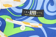 John Daly Signed Personal Hand-tailored LoudMouth Blue, Lt Blue, & Lt Green Swirls Themed Sport Coat JSA ALOA