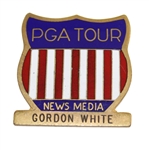 Circa 1950's-60's PGA Tour Vintage Press Shield Badge - Gordon White