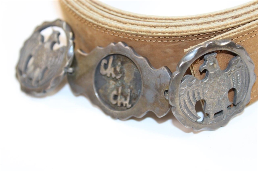 Chi-Chi Rodriguez's Personal Belt with Custom Sterling Silver Bird Themed Buckle