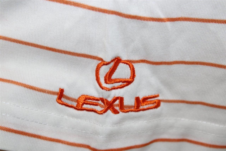 Chi-Chi Rodriguez's Personal El Legado Golf Resort White/Orange Shirt with Lexus Sponsor
