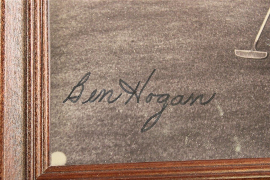 Ben Hogan Signed 8x10 Putting Photo -Framed JSA ALOA