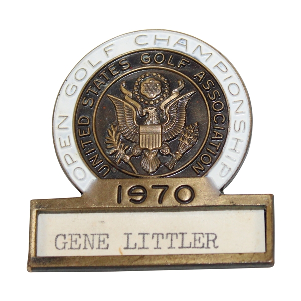 Gene Littler's 1970 Us Open Championship Contestant Badge