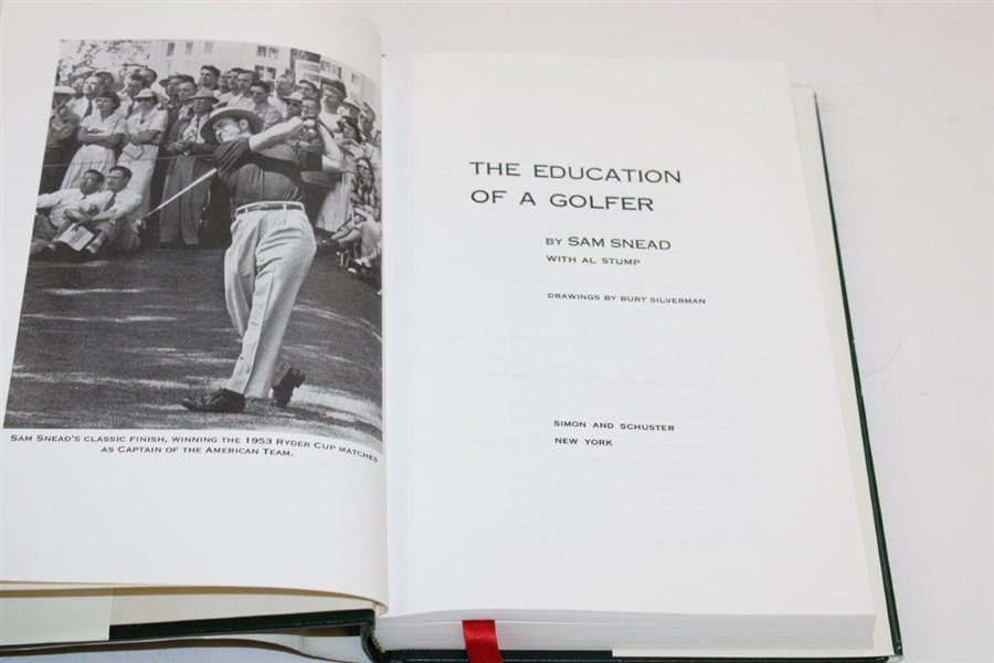 Sam Snead Twice Signed Ltd Ed 'The Education Of A Golfer' Book JSA ALOA