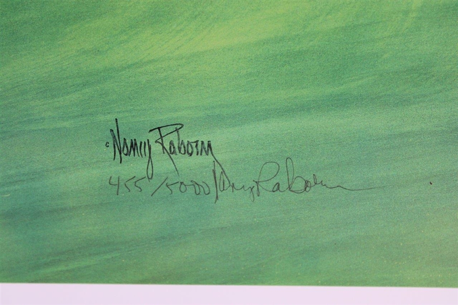 Gary Player's Signed Augusta National Hole 13 Ltd Ed 271/5000 Nancy Raborn Print JSA ALOA
