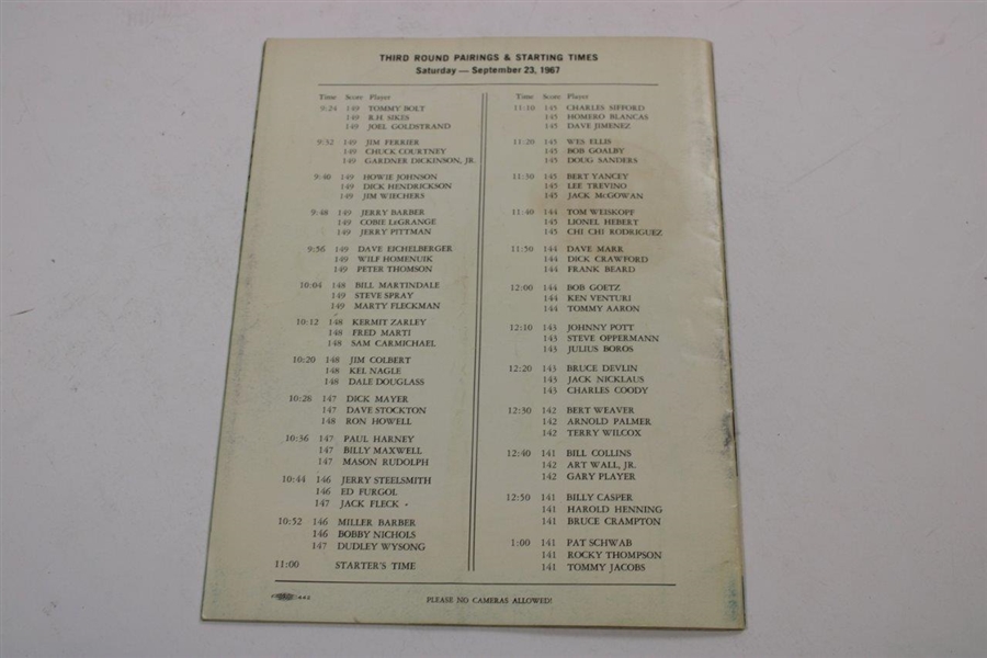 1967 Thunderbird Classic Inv. Daily Pairing Sheet with Newspaper Clipping - Palmer Win